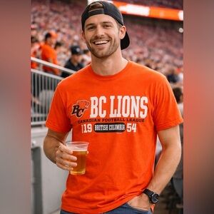 BC Lions CFL Graphic T-Shirt Orange | Canadian Football League Tee